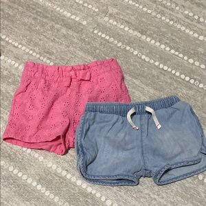 Cat & Jack Pink and Blue Elastic Waist Shorts